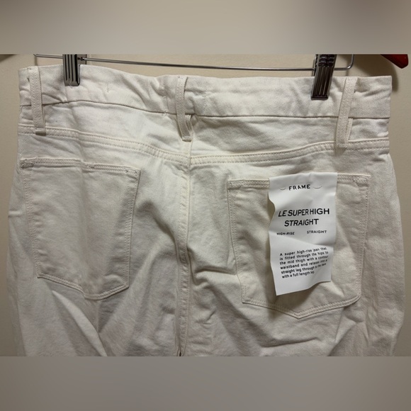 FRAME- Cream 'Le Super High Straight'. Size: 31 Rtl $245 - Picture 12 of 14
